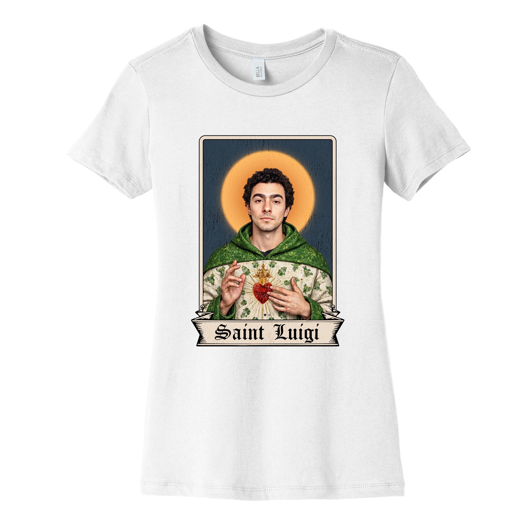 Saint Luigi Mangione Womens Cotton Tee